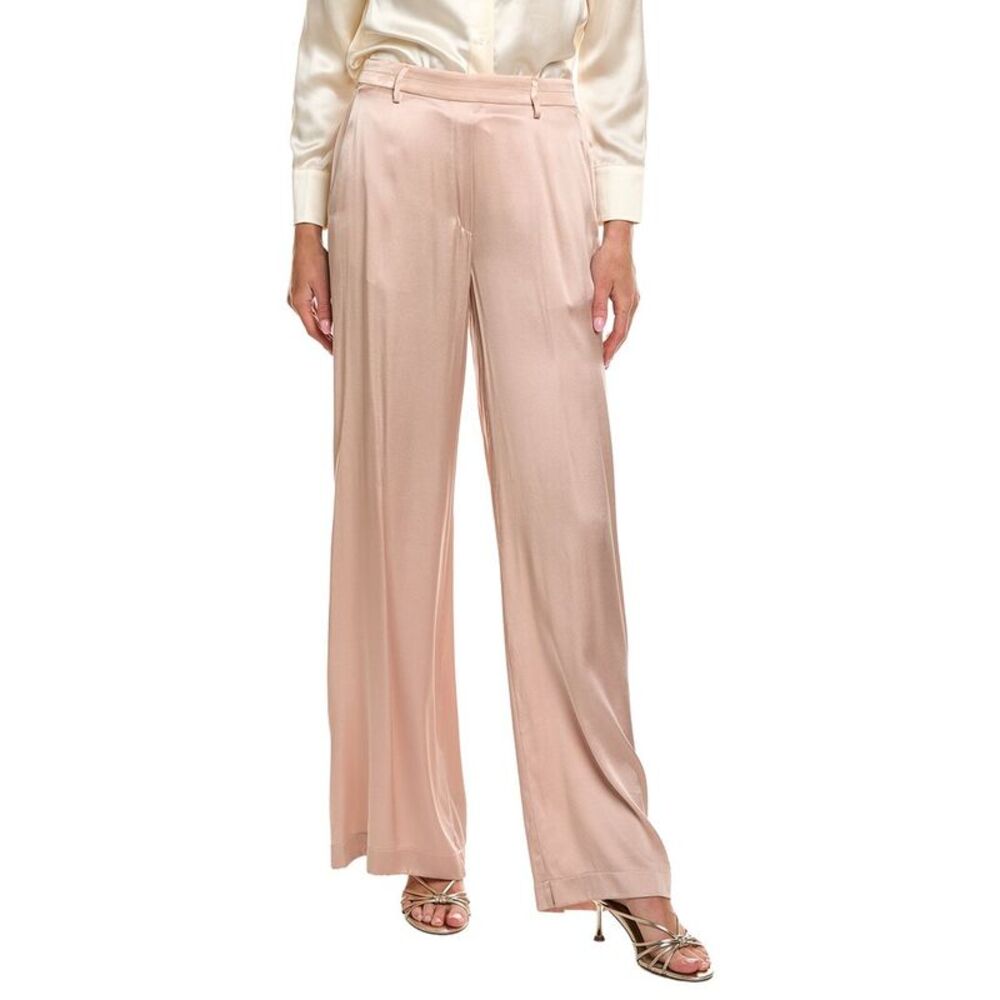 Forte_Forte Womens  Silk-Blend Pant, Pink